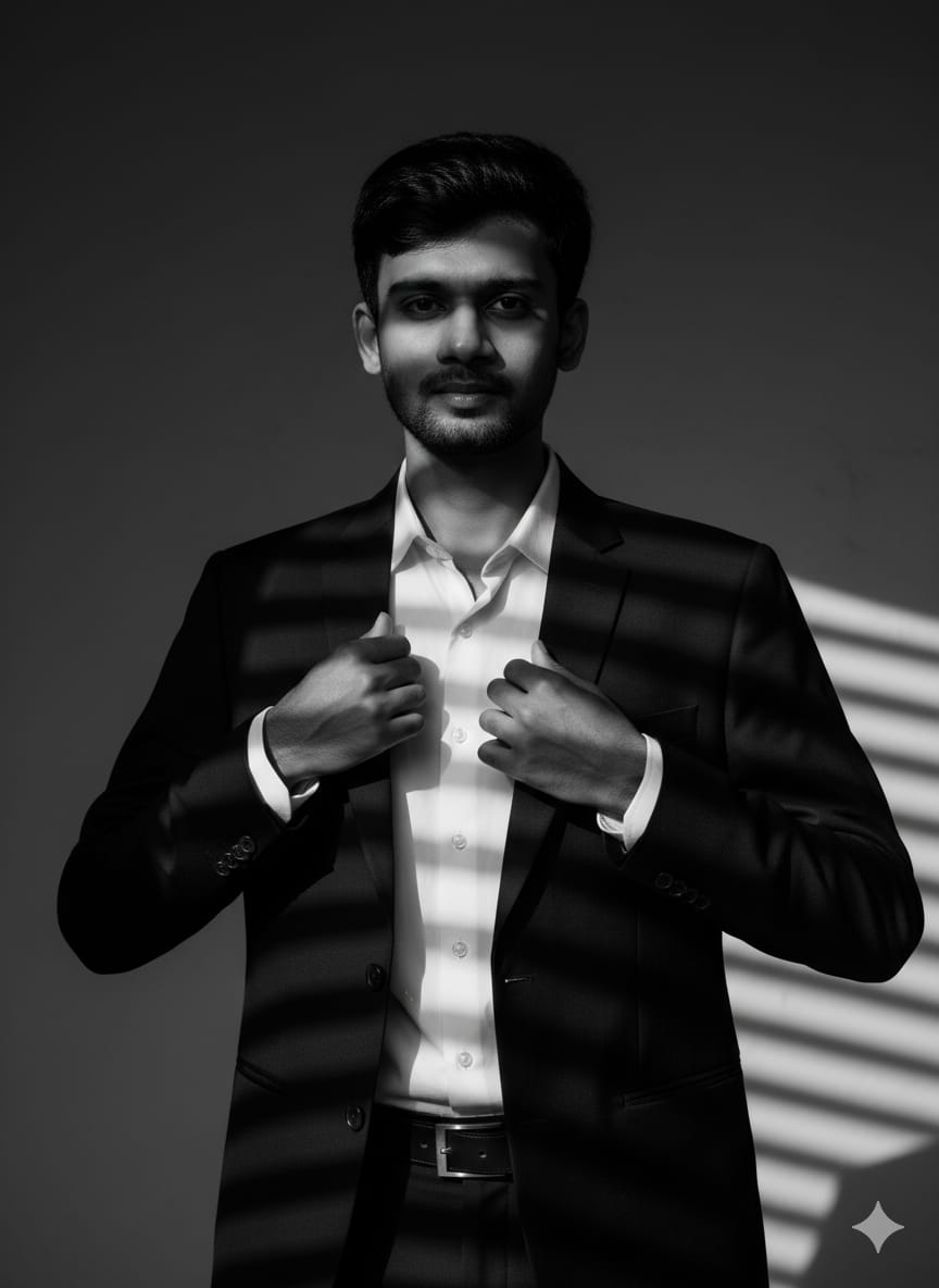 Adithya Reddy portrait in a suit